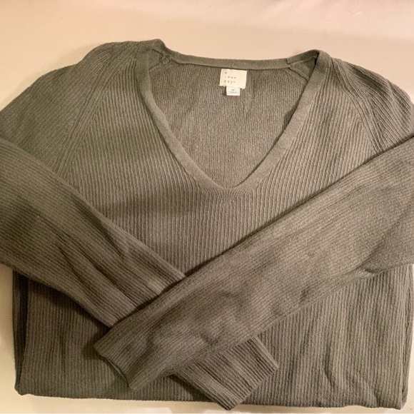 A New Day | Olive Ribbed Sweater Dress | Size M - Picture 3 of 5